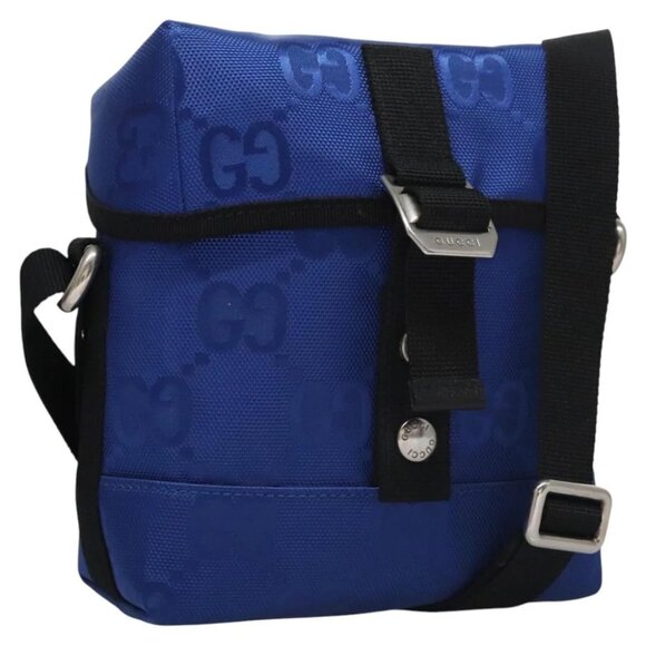GUCCI GG Canvas Shoulder Bag Blue 643858 Auth 114858AV - Picture 1 of 16